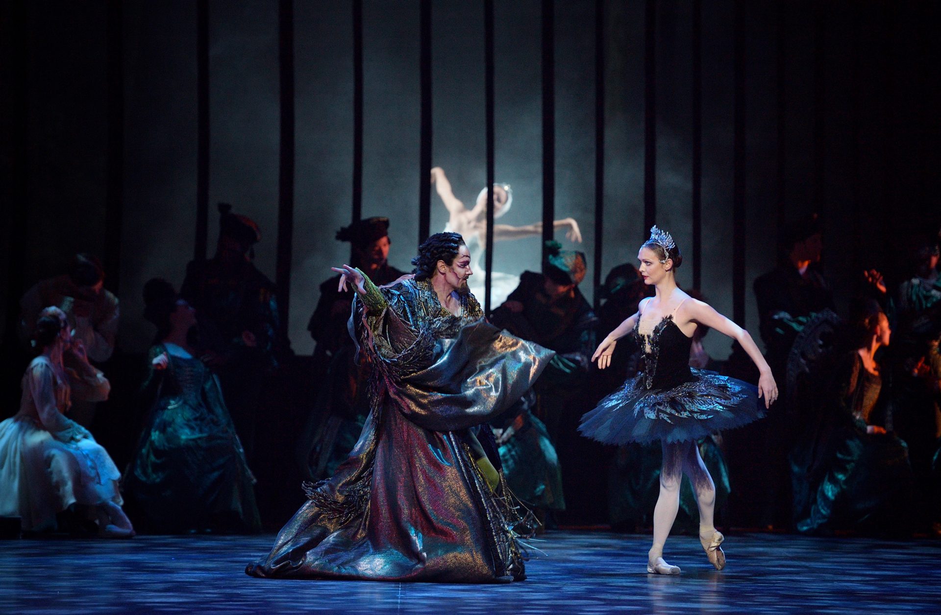 James Streeter as Rothbart and Jurgita Dronina as Odile in Swan Lake © Laurent Liotardo