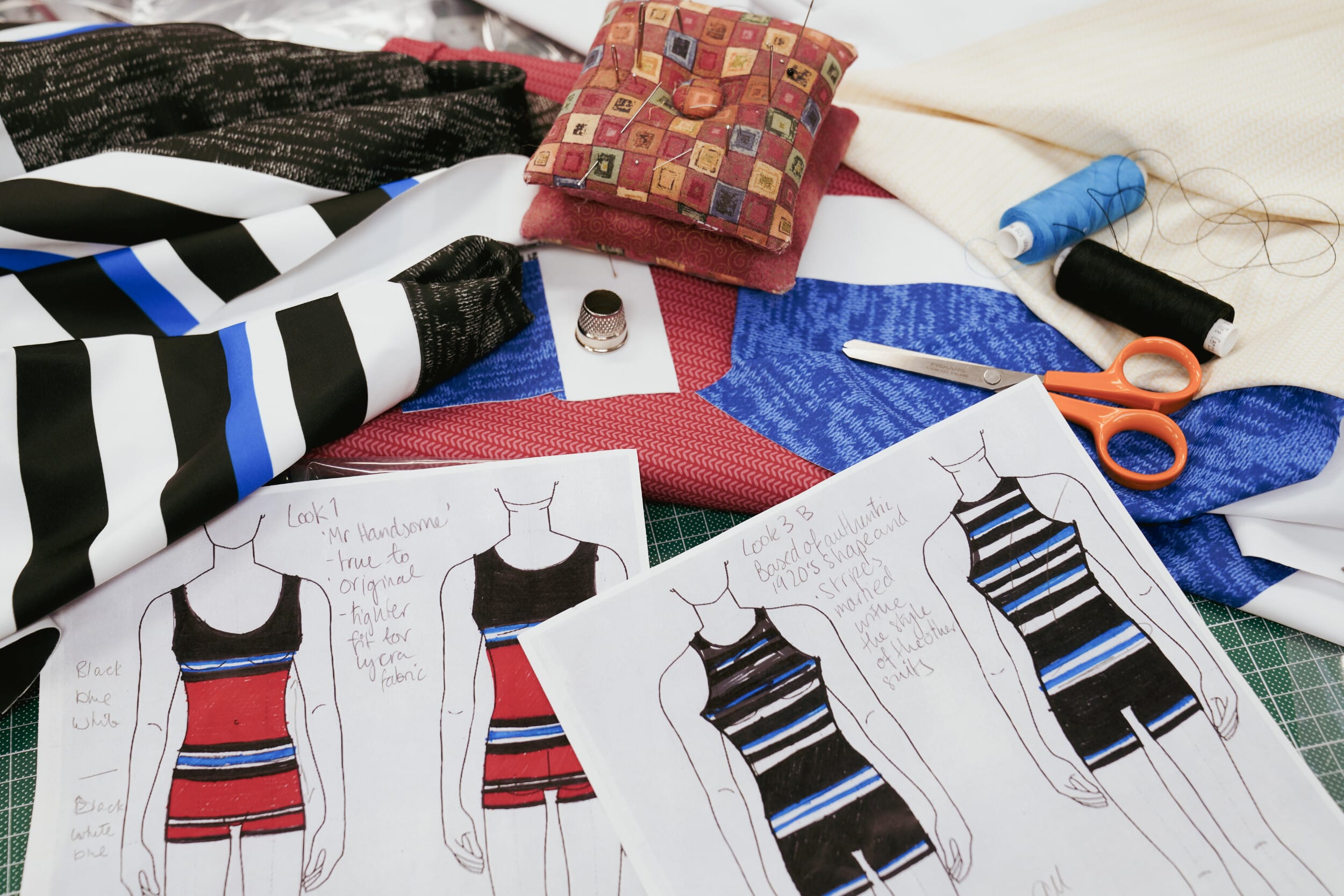Sketches for costumes reinterpreted by English National Ballet’s Costume Atelier with the kind permission of CHANEL © Isabella Turolla